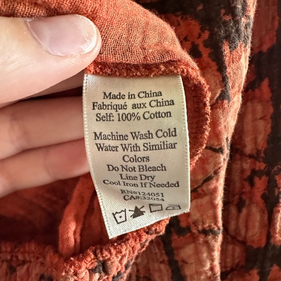 Anthropologie Porridge Orange Elisabeth Peasant Blouse size Small EUC - Picture 7 of 7